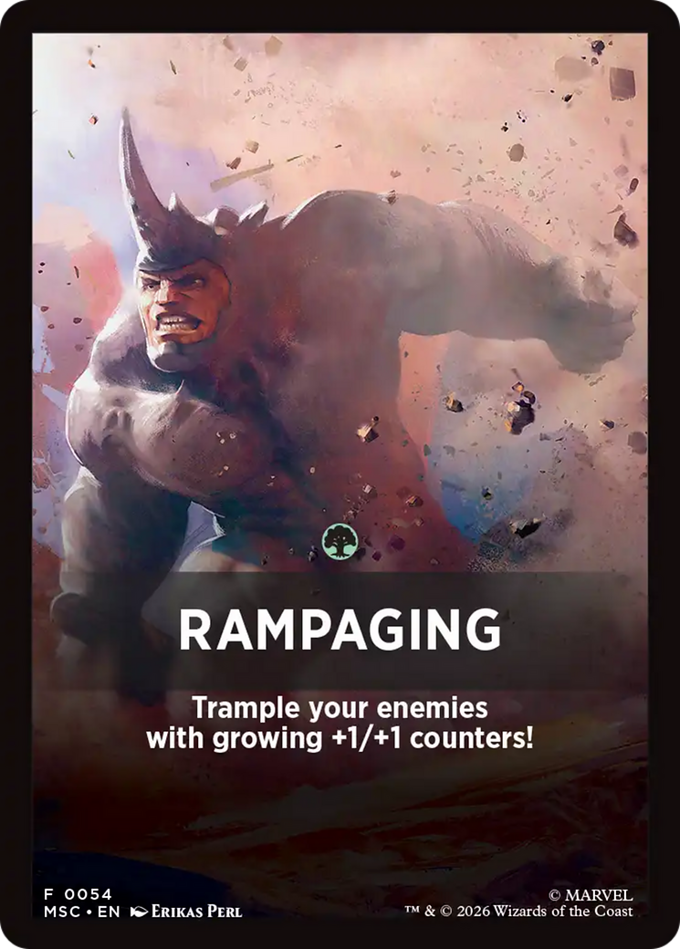 Rampaging Theme Card [Marvel Super Heroes Commander] | Mega City Incorporated