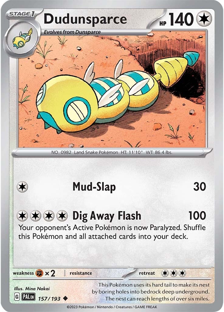 Dudunsparce (157/193) [Scarlet & Violet: Paldea Evolved] | Mega City Incorporated