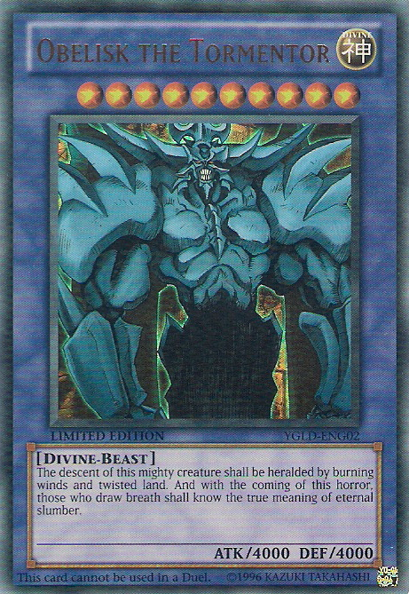 Obelisk the Tormentor [YGLD-ENG02] Ultra Rare | Mega City Incorporated