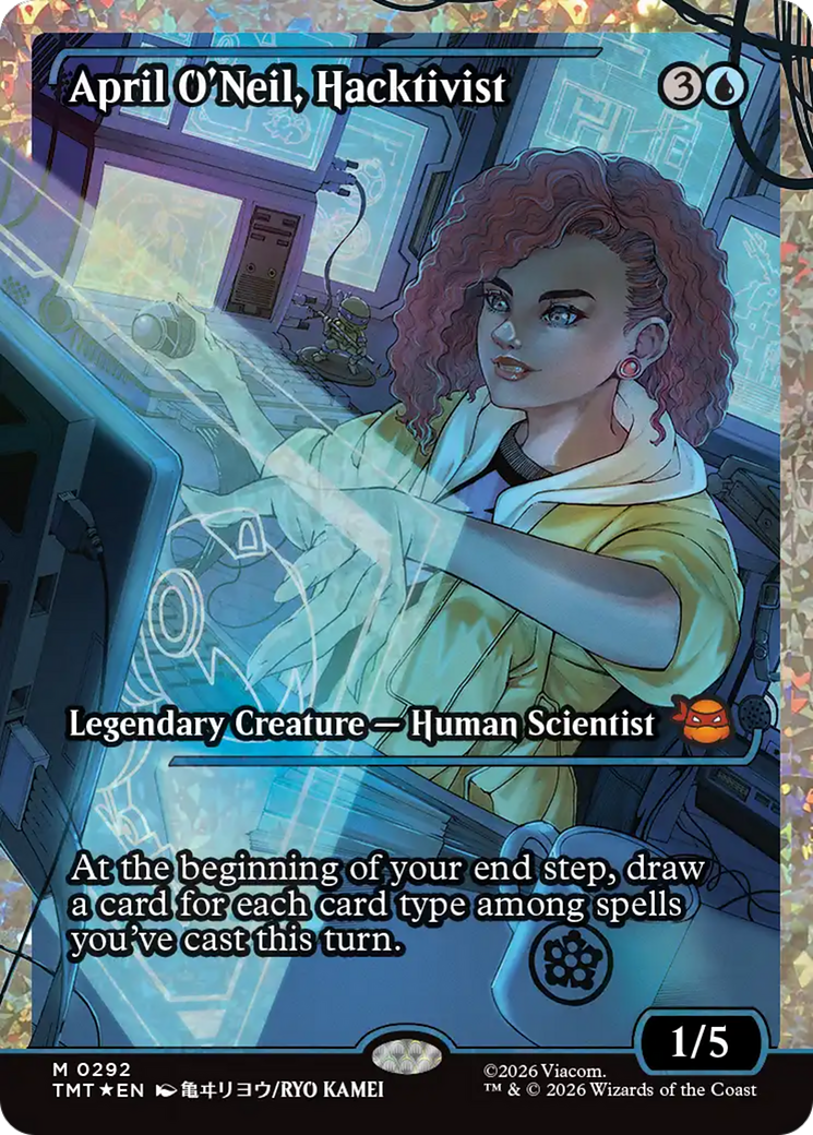 April O'Neil, Hacktivist (0292) (Showcase) (Fracture Foil) [Teenage Mutant Ninja Turtles] | Mega City Incorporated