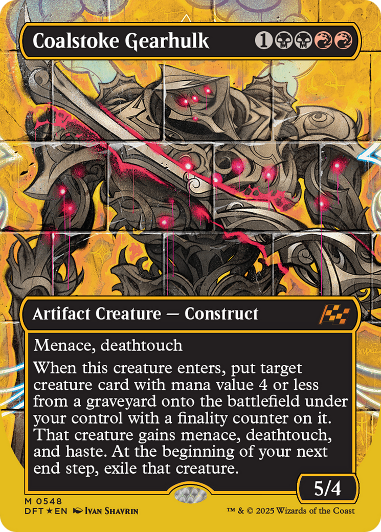 Coalstoke Gearhulk (Borderless) (First-Place Foil) [Aetherdrift] | Mega City Incorporated