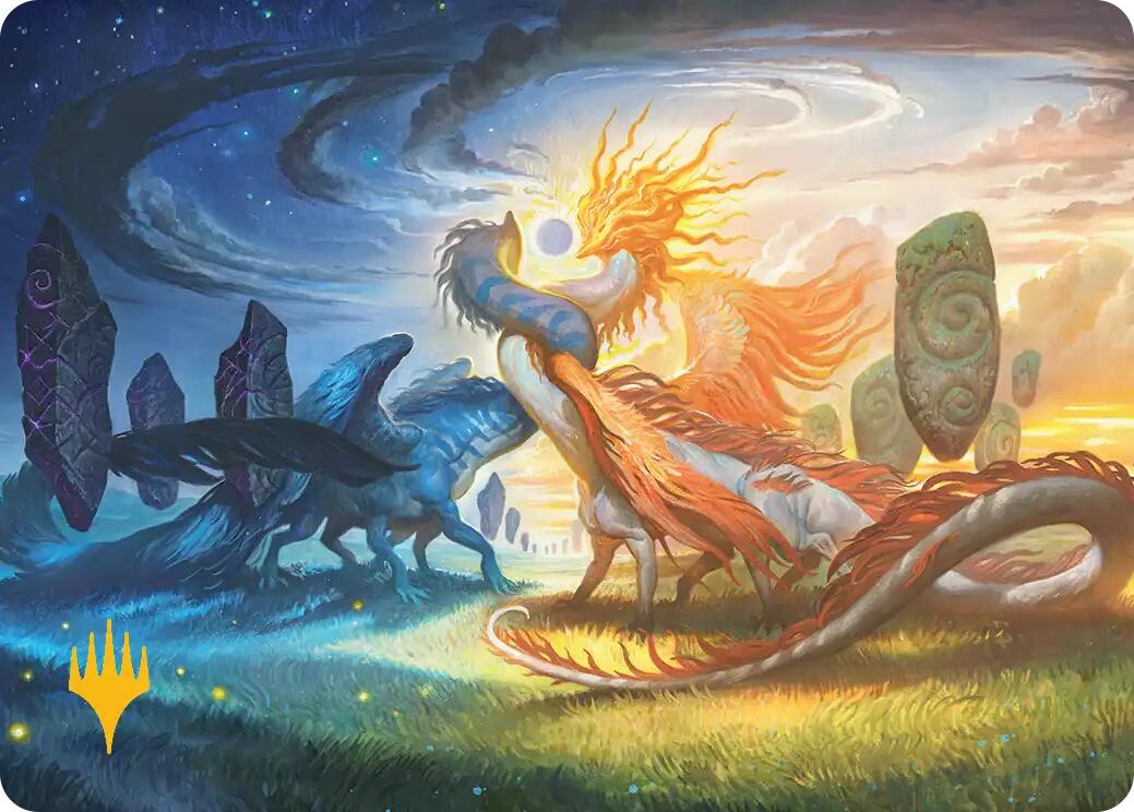 Celestial Reunion Art Card (19/54) (Gold-Stamped Planeswalker Symbol) [Lorwyn Eclipsed Art Series] | Mega City Incorporated