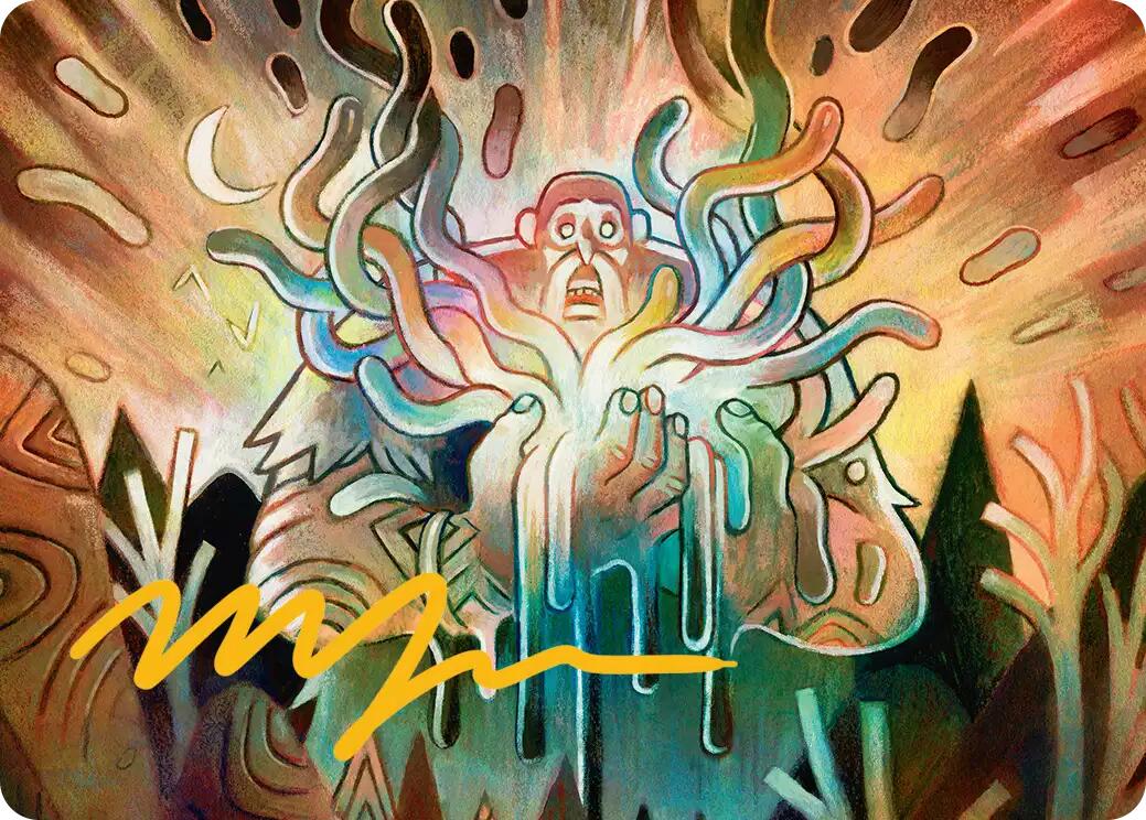 Aurora Awakener Art Card (40/54) (Gold-Stamped Signature) [Lorwyn Eclipsed Art Series] | Mega City Incorporated