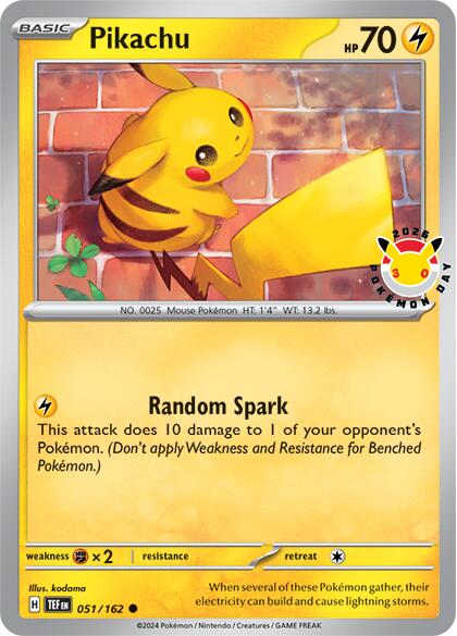 Pikachu (051/162) (Pokemon Day 2026) [Miscellaneous Cards] | Mega City Incorporated
