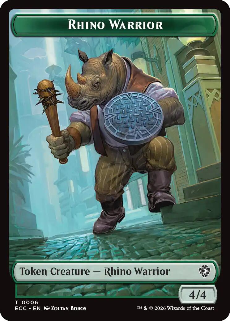 Rhino Warrior // Elemental (0009) Double-Sided Token [Lorwyn Eclipsed Tokens] | Mega City Incorporated