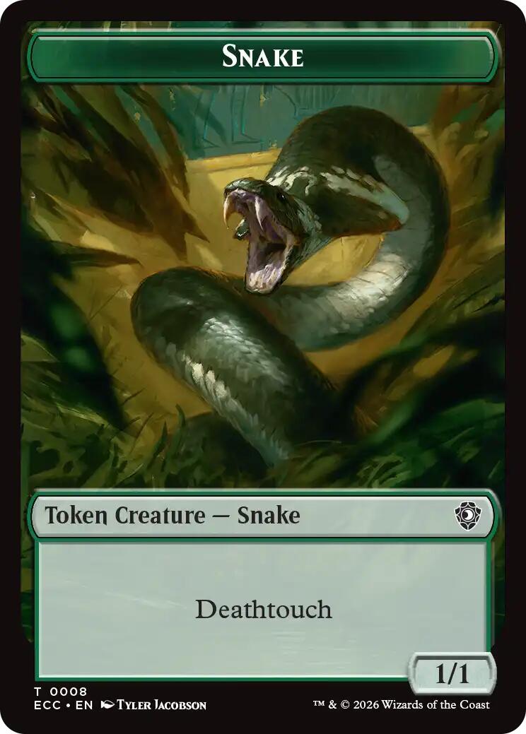 Snake // Scarecrow Double-Sided Token [Lorwyn Eclipsed Tokens] | Mega City Incorporated