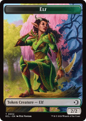 Elf // Treasure Double-Sided Token [Lorwyn Eclipsed Tokens] | Mega City Incorporated
