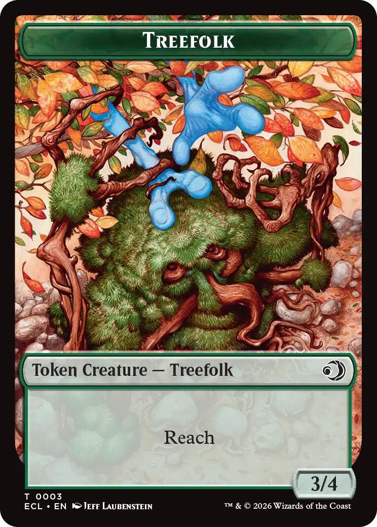 Treefolk // Goblin Double-Sided Token [Lorwyn Eclipsed Tokens] | Mega City Incorporated