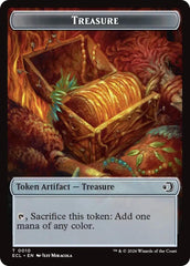 Elf // Treasure Double-Sided Token [Lorwyn Eclipsed Tokens] | Mega City Incorporated