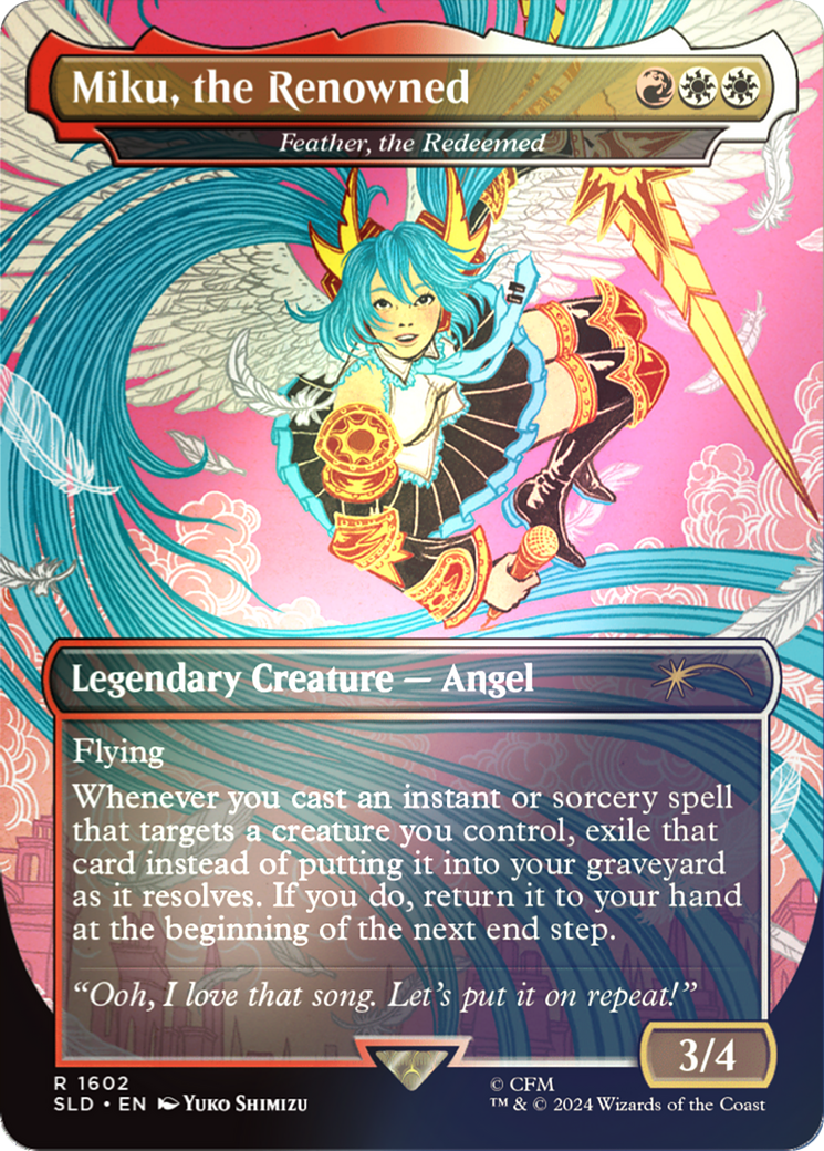 Miku, the Renowned - Feather, the Redeemed (Rainbow Foil) [Secret Lair Drop Series] | Mega City Incorporated