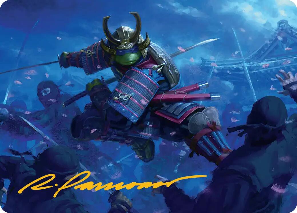 Leonardo, Sewer Samurai Art Card (1/54) (Gold-Stamped Signature) [Teenage Mutant Ninja Turtles Art Series] | Mega City Incorporated
