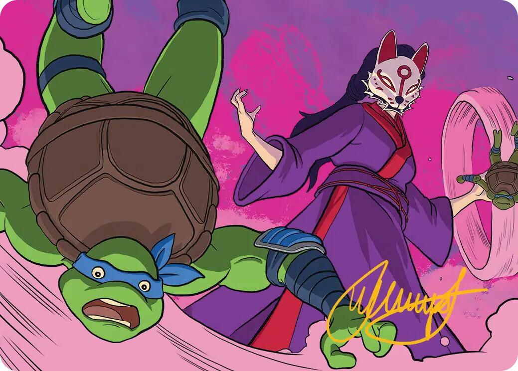 Kitsune's Technique Art Card (Gold-Stamped Signature) [Teenage Mutant Ninja Turtles Art Series] | Mega City Incorporated
