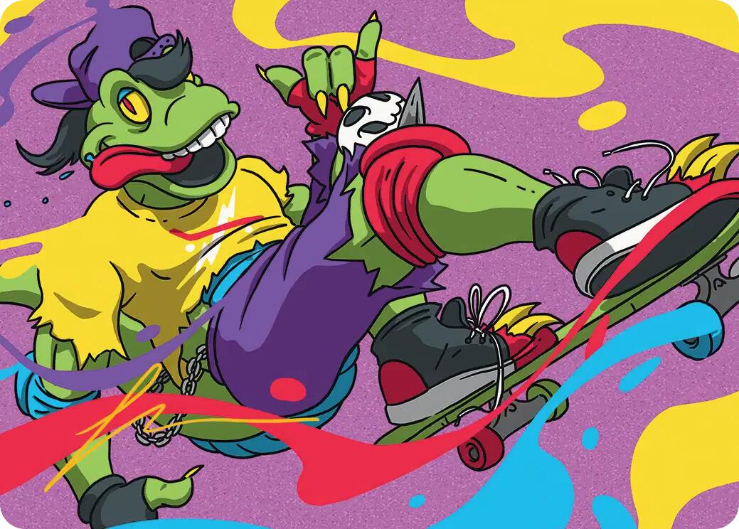 Mondo Gecko Art Card (Gold-Stamped Signature) [Teenage Mutant Ninja Turtles Art Series] | Mega City Incorporated