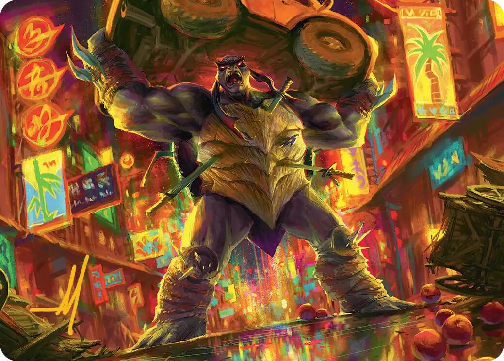 Slash, Reptile Rampager Art Card (Gold-Stamped Signature) [Teenage Mutant Ninja Turtles Art Series] | Mega City Incorporated