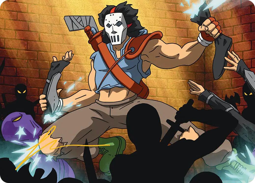 Casey Jones, Vigilante Art Card (Gold-Stamped Signature) [Teenage Mutant Ninja Turtles Art Series] | Mega City Incorporated