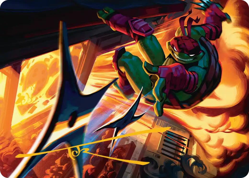 Storm of Steel Art Card (Gold-Stamped Signature) [Teenage Mutant Ninja Turtles Art Series] | Mega City Incorporated