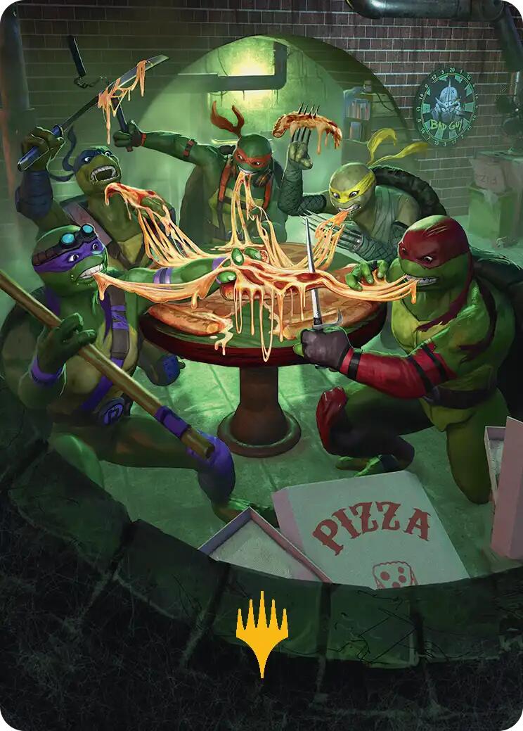 Food Chain Art Card (Gold-Stamped) [Teenage Mutant Ninja Turtles Art Series] | Mega City Incorporated