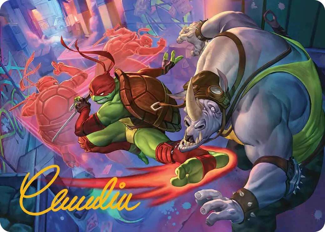 Super Combo Art Card (Gold-Stamped Signature) [Teenage Mutant Ninja Turtles Art Series] | Mega City Incorporated