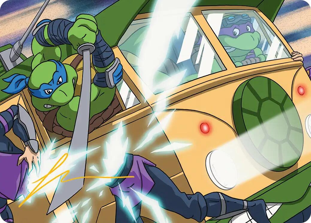 Don & Leo, Problem Solvers Art Card (Gold-Stamped Signature) [Teenage Mutant Ninja Turtles Art Series] | Mega City Incorporated