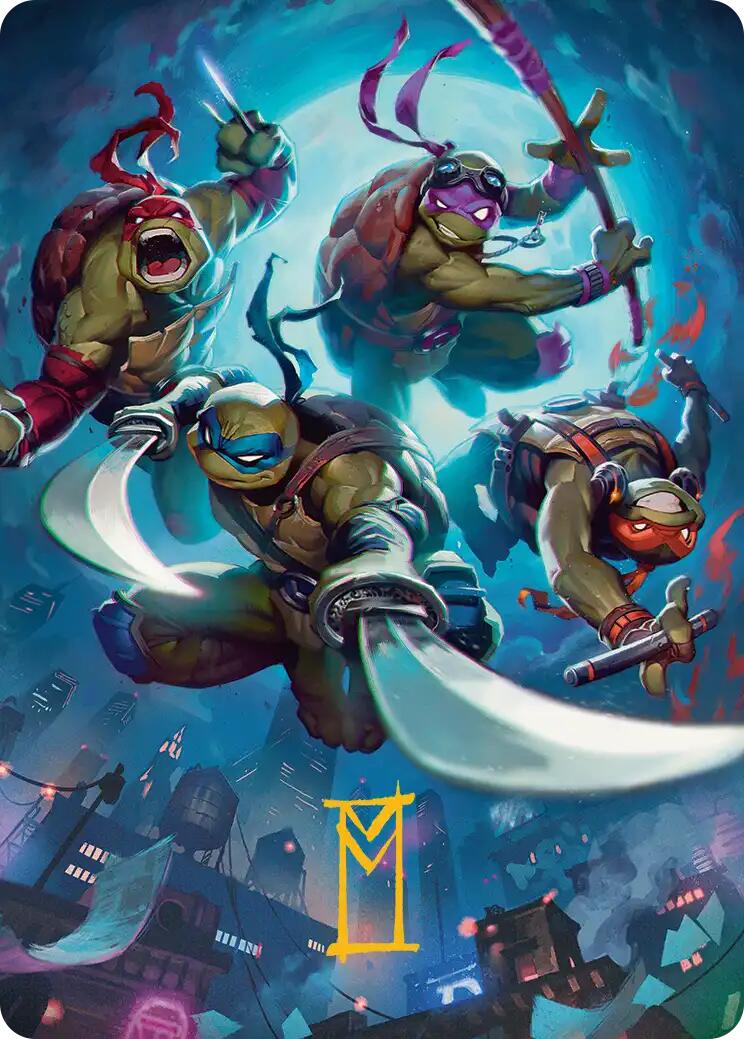 Heroes in a Half Shell Art Card (Gold-Stamped Signature) [Teenage Mutant Ninja Turtles Art Series] | Mega City Incorporated