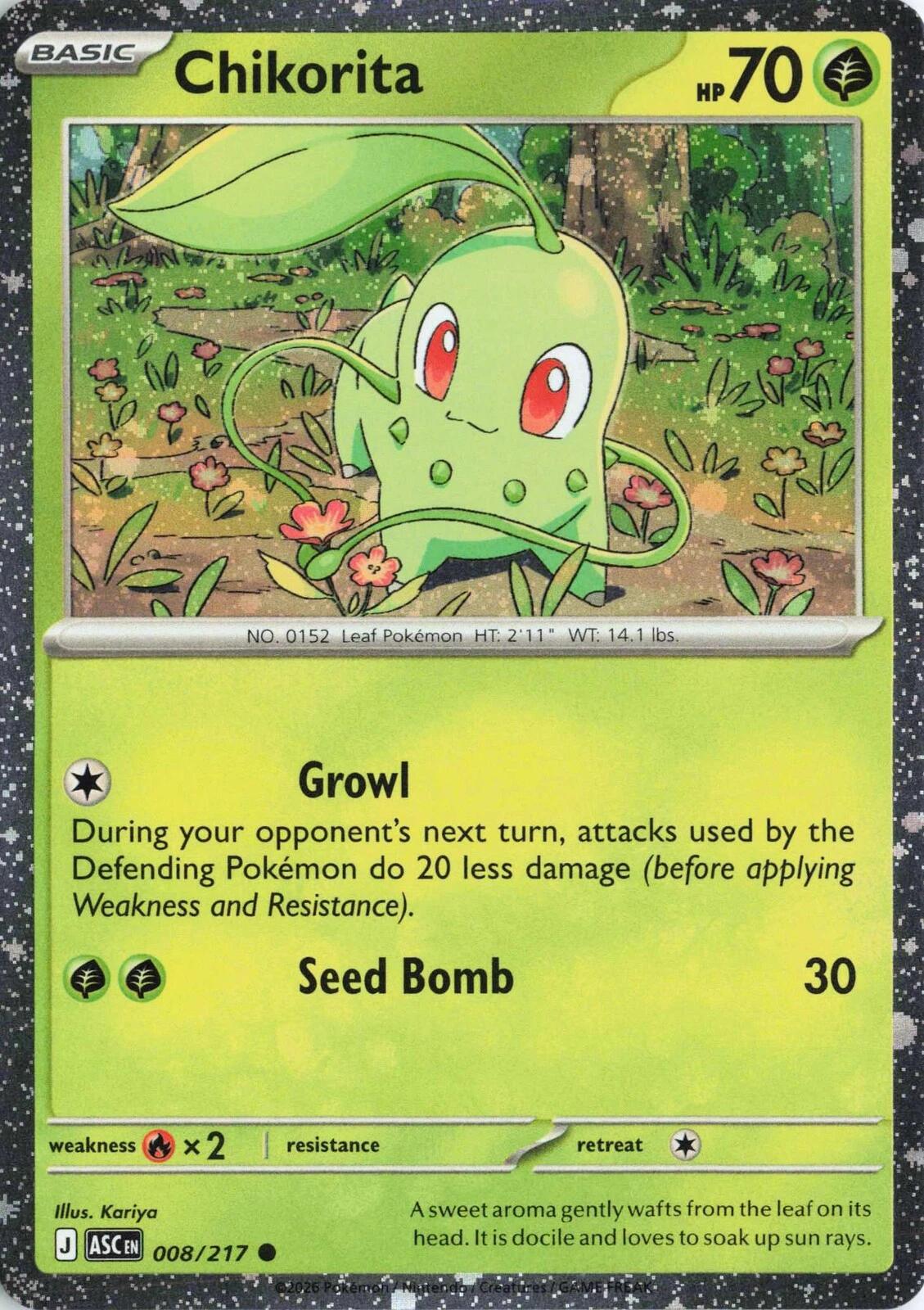 Chikorita (008/217) (Cosmos Holo) [Miscellaneous Cards] | Mega City Incorporated