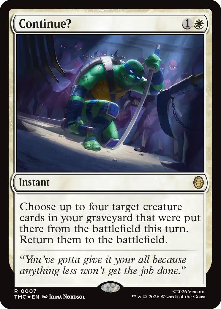 Continue? (Surge Foil) [Teenage Mutant Ninja Turtles Commander] | Mega City Incorporated