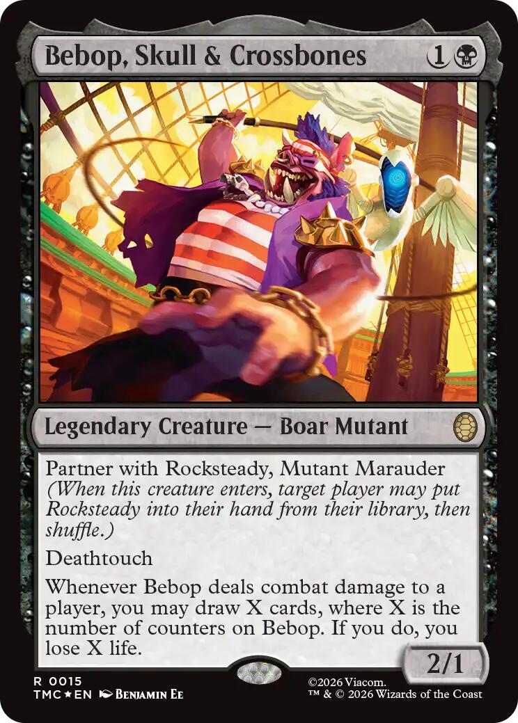 Bebop, Skull & Crossbones (Surge Foil) [Teenage Mutant Ninja Turtles Commander] | Mega City Incorporated
