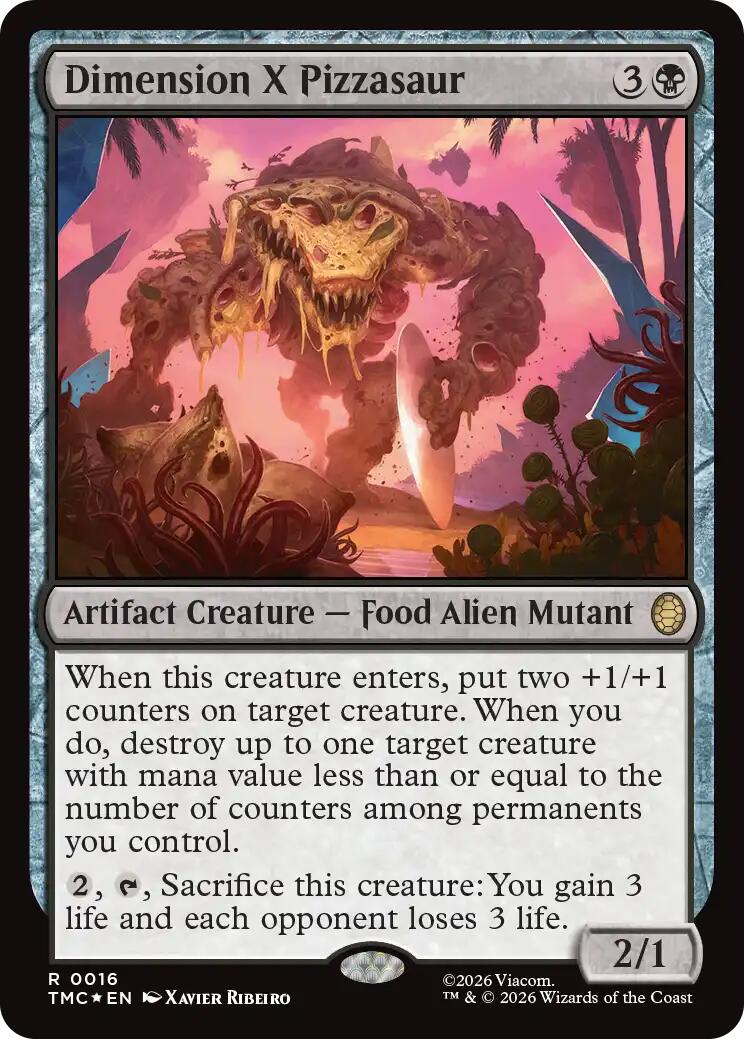 Dimension X Pizzasaur (Surge Foil) [Teenage Mutant Ninja Turtles Commander] | Mega City Incorporated
