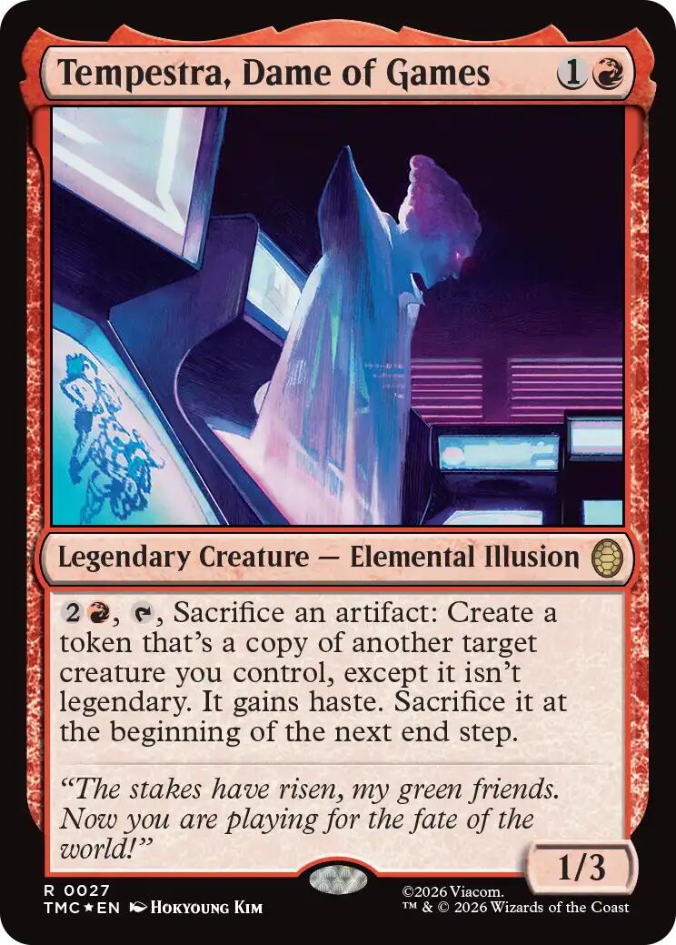Tempestra, Dame of Games (Surge Foil) [Teenage Mutant Ninja Turtles Commander] | Mega City Incorporated