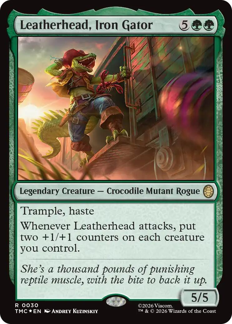 Leatherhead, Iron Gator (Surge Foil) [Teenage Mutant Ninja Turtles Commander] | Mega City Incorporated