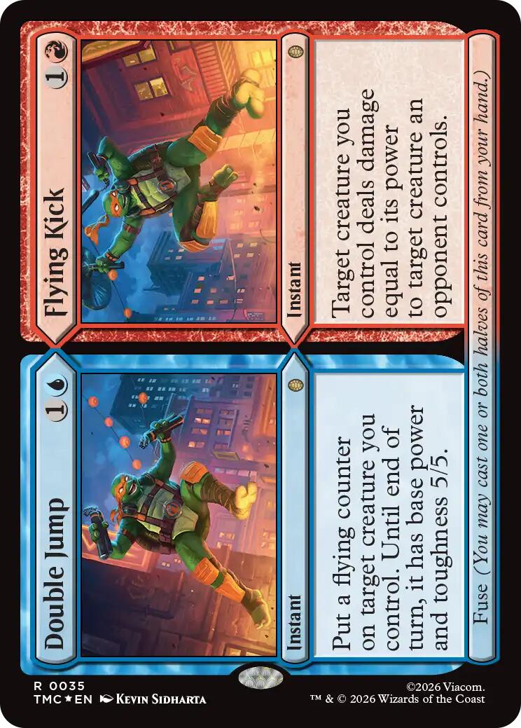 Double Jump // Flying Kick (Surge Foil) [Teenage Mutant Ninja Turtles Commander] | Mega City Incorporated