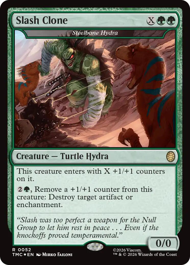 Slash Clone - Steelbane Hydra (Surge Foil) [Teenage Mutant Ninja Turtles Commander] | Mega City Incorporated
