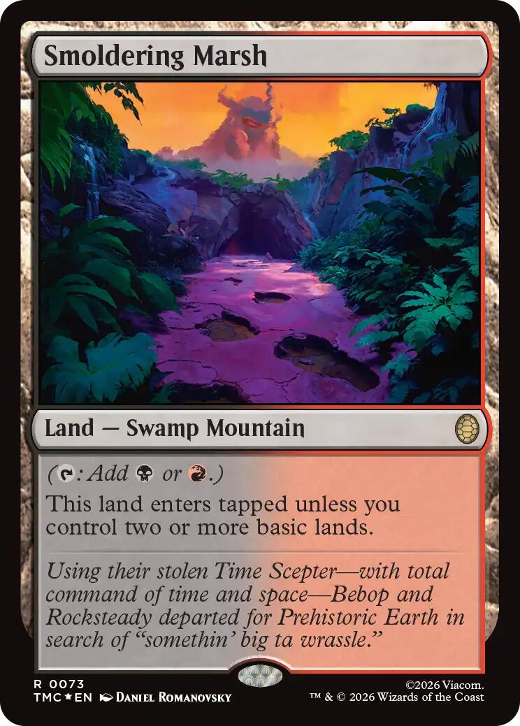 Smoldering Marsh (Surge Foil) [Teenage Mutant Ninja Turtles Commander] | Mega City Incorporated