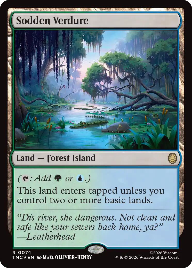 Sodden Verdure (Surge Foil) [Teenage Mutant Ninja Turtles Commander] | Mega City Incorporated
