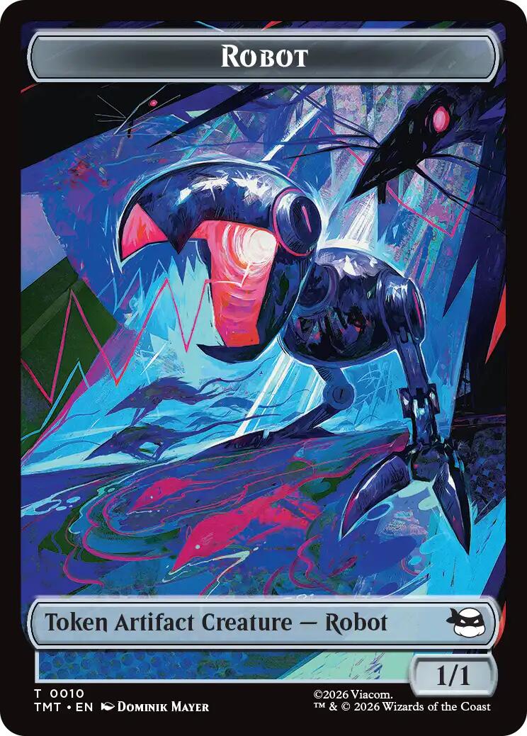Treasure // Robot Double-Sided Token [Teenage Mutant Ninja Turtles Commander Tokens] | Mega City Incorporated