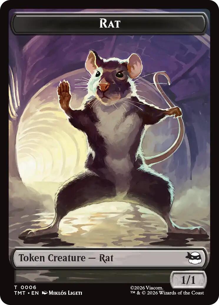 Clue // Rat Double-Sided Token [Teenage Mutant Ninja Turtles Commander Tokens] | Mega City Incorporated