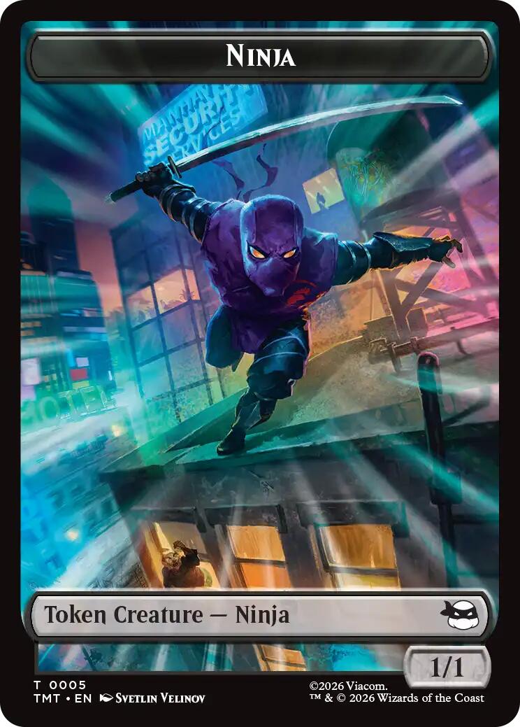 Ninja // Food Double-Sided Token [Teenage Mutant Ninja Turtles Tokens] | Mega City Incorporated