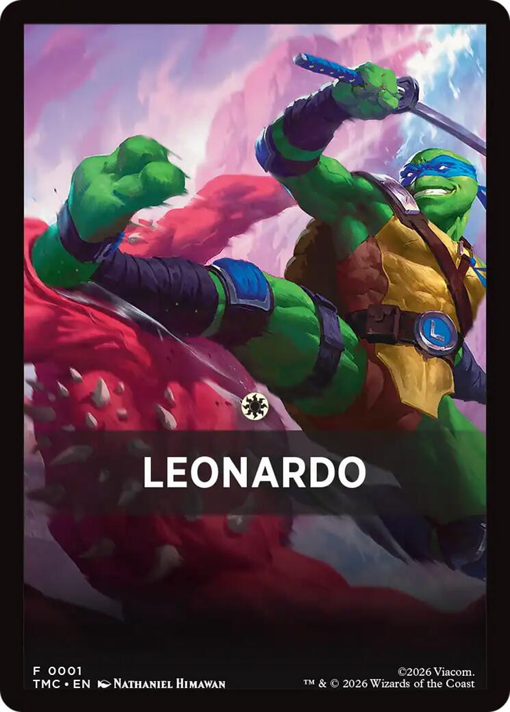 Leonardo Theme Card [Teenage Mutant Ninja Turtles Commander Tokens] | Mega City Incorporated
