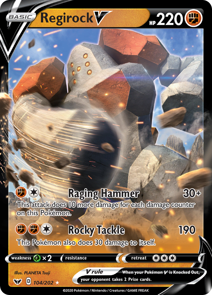 Regirock V (104/202) [Sword & Shield: Base Set] | Mega City Incorporated