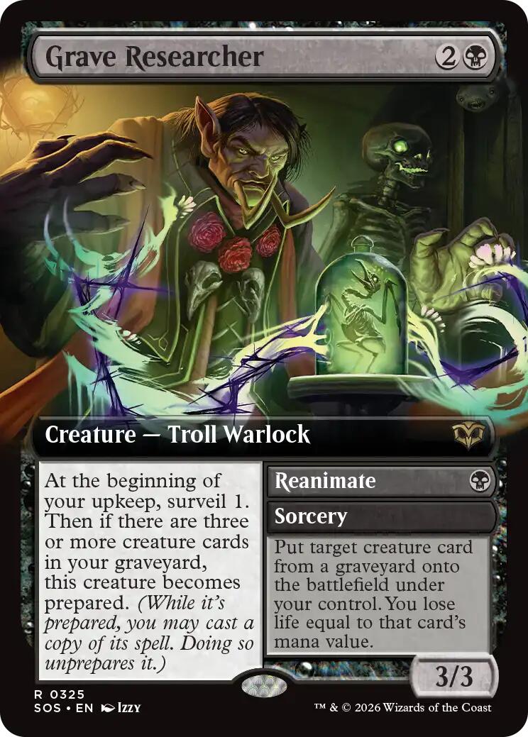 Grave Researcher (Extended Art) [Secrets of Strixhaven] | Mega City Incorporated