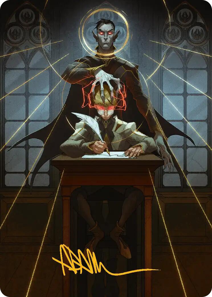 Vampiric Tutor Art Card (Gold-Stamped Signature) [Secrets of Strixhaven Art Series] | Mega City Incorporated