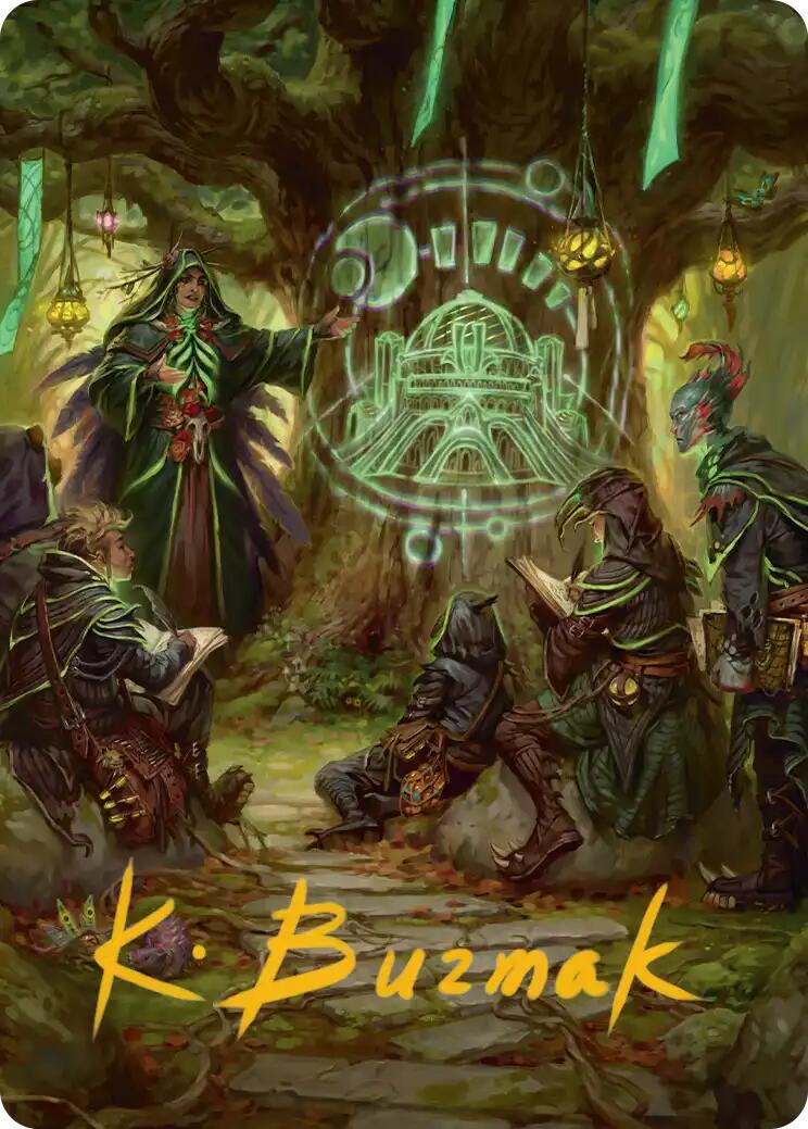 Sylvan Library Art Card (Gold-Stamped Signature) [Secrets of Strixhaven Art Series] | Mega City Incorporated