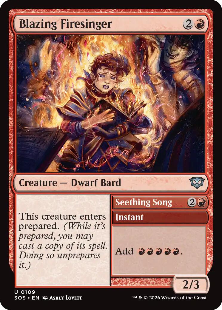 Blazing Firesinger [Secrets of Strixhaven] | Mega City Incorporated