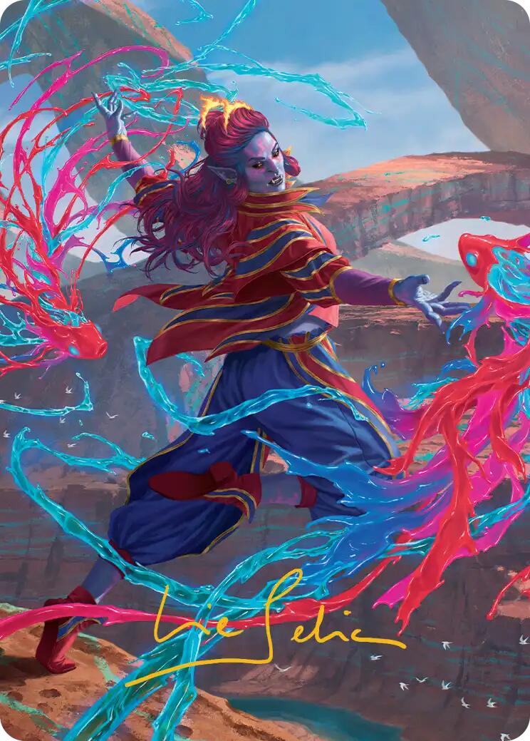 Rootha, Mastering the Moment Art Card (Gold-Stamped Signature) [Secrets of Strixhaven Art Series] | Mega City Incorporated