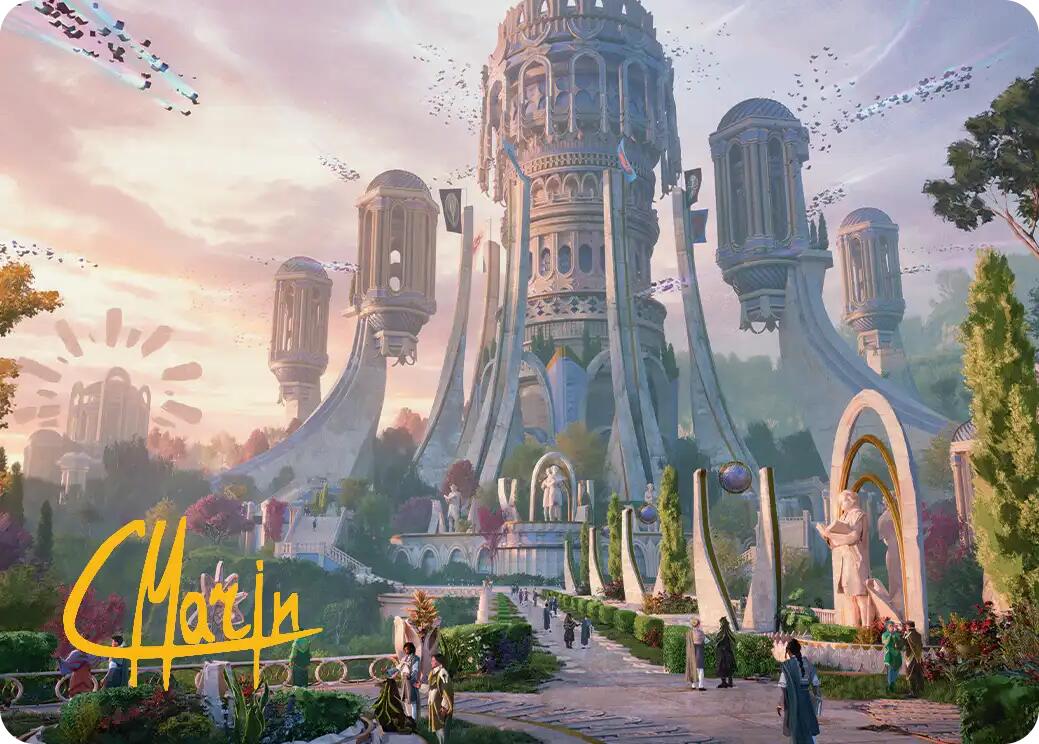 Command Tower Art Card (Gold-Stamped Signature) [Secrets of Strixhaven Art Series] | Mega City Incorporated