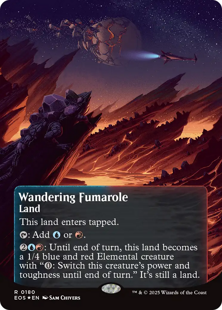 Wandering Fumarole (0180) (Borderless) (Galaxy Foil) [Edge of Eternities: Stellar Sights] | Mega City Incorporated