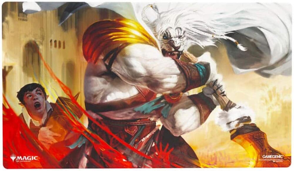 Magic: The Gathering Secrets of Strixhaven Playmat - Ajani's Response | Mega City Incorporated