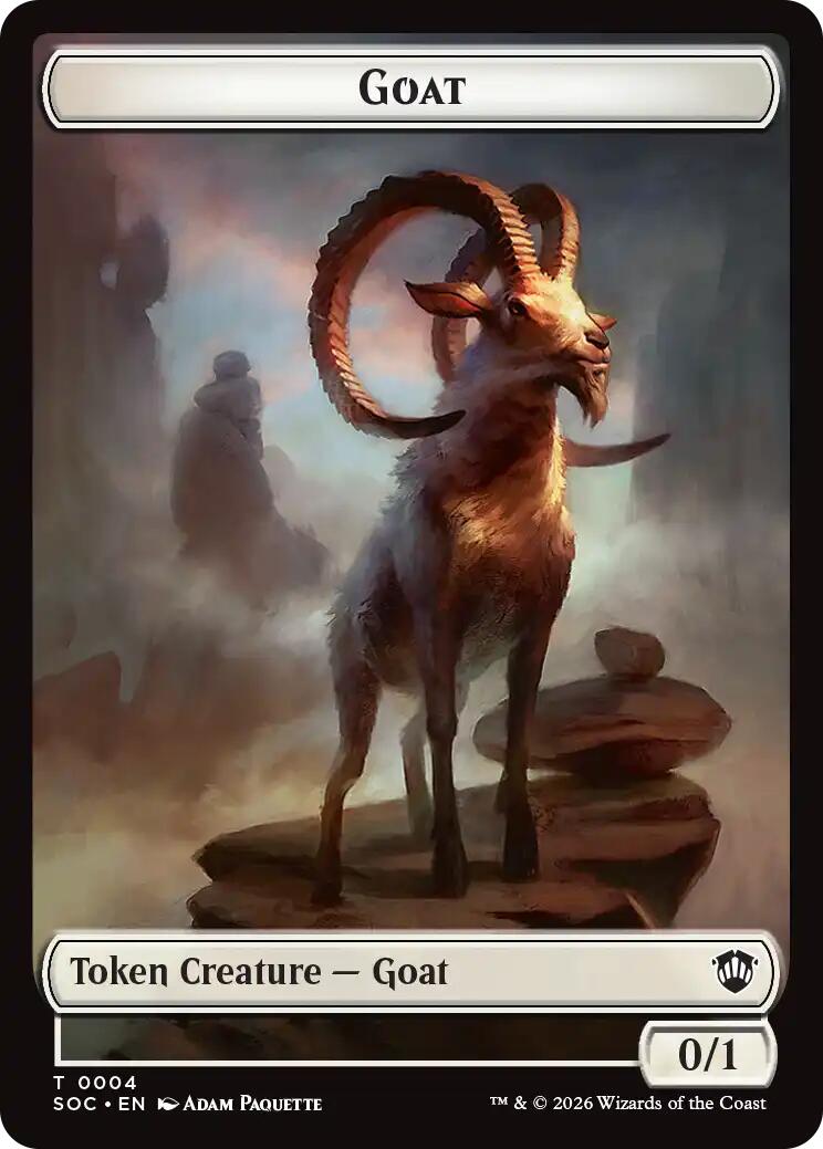 Goat // Fungus Beast Double-Sided Token [Secrets of Strixhaven Commander Tokens] | Mega City Incorporated