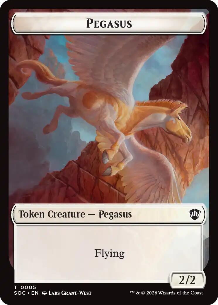 Pegasus // Inkling (0022) Double-Sided Token [Secrets of Strixhaven Commander Tokens] | Mega City Incorporated