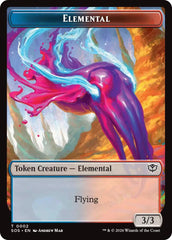 Dragon Illusion // Elemental (0002) Double-Sided Token [Secrets of Strixhaven Commander Tokens] | Mega City Incorporated